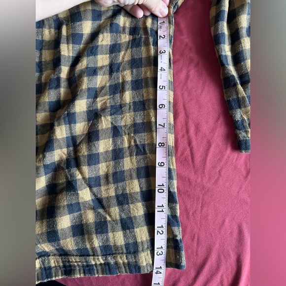 indi & cold gingham plaid ruffle pull over long sleeve blouse - Picture 8 of 8